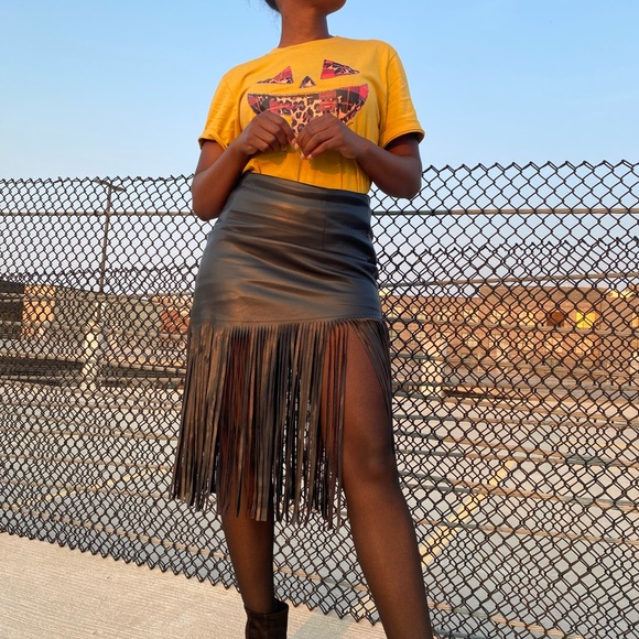 Heather Fringe Midi Skirt - Picture 5 of 6